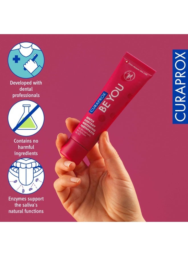 Curaprox Be You - Red - Gin Tonic + Persimmon Toothpaste Gentle Everyday Whitening Toothpaste 60ml - Image 5